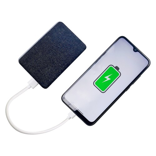 Powerbank en R-PET et coton bio Xandar Powerbank en R-PET et coton bio Xandar