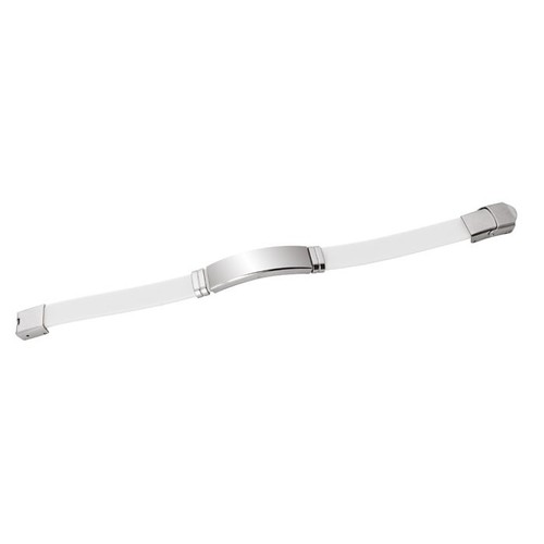 BRACCIALE ACCIAIO E EVA BIANCA 1CM