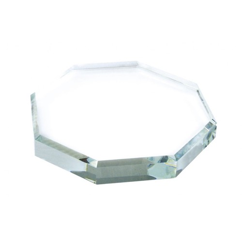 PAPER WEIGHT OCTAGONAL GLASS 120x120x12 PAPER WEIGHT OCTAGONAL GLASS 120x120x12