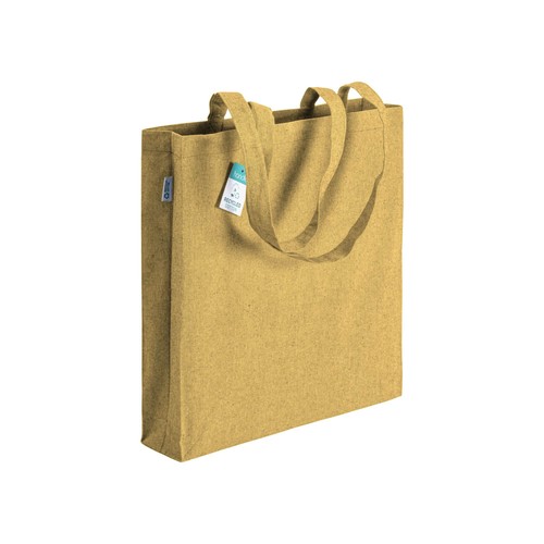 190 g/m2 recycled cotton shopping bag, long handles and gusset 190 g/m2 recycled cotton shopping bag, long handles and gusset
