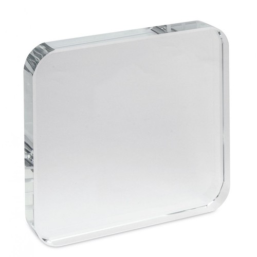 SQUARE GLASS PAPERWEIGHT 80x80 h19 SQUARE GLASS PAPERWEIGHT 80x80 h19