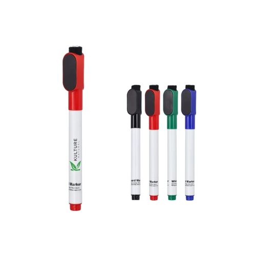 Whiteboard marker with magnet & wiper