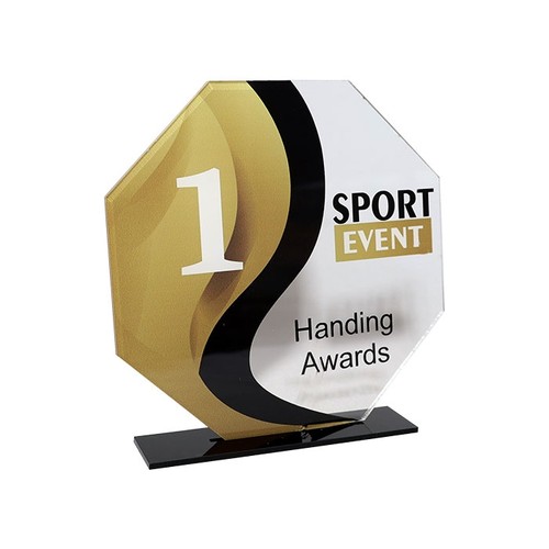 ACRYLIC TROPHY 3MM 20X16CM CUSTOMIZABLE ACRYLIC TROPHY 3MM 20X16CM CUSTOMIZABLE