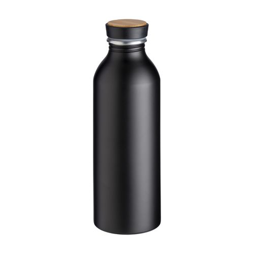 Gourde en aluminium avec bouchon avec insert en bambou, 500 ml Gourde en aluminium avec bouchon avec insert en bambou, 500 ml