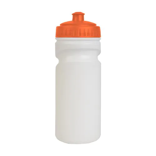 Borraccia in plastica BPA free (500ml) bianca con tappo colorato Borraccia in plastica BPA free (500ml) bianca con tappo colorato