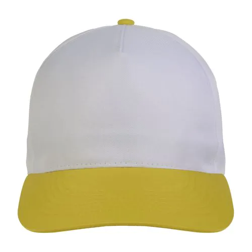 Polyester 5-panel cap with adjustable velcro strap Polyester 5-panel cap with adjustable velcro strap