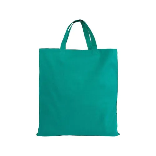 Bolsa de algodón con asas cortas. Bolsa de algodón con asas cortas.