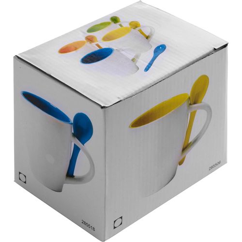 Ceramic mug with spoon Eduardo Ceramic mug with spoon Eduardo