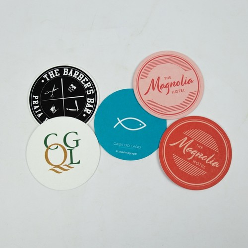 POSAVASOS DE CARTÓN 1 CARA 8CM PERSONALIZABLE