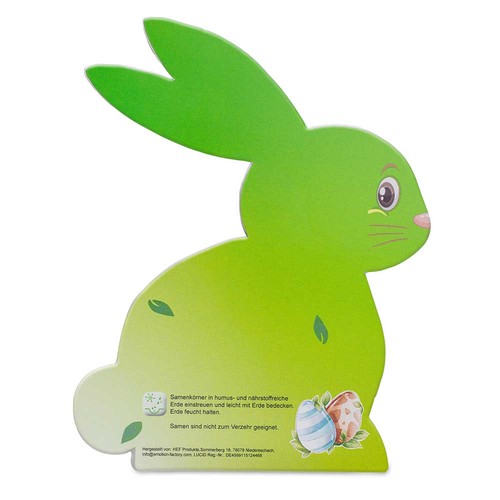 Folding card - Easter bunny - individual 4/4-c print