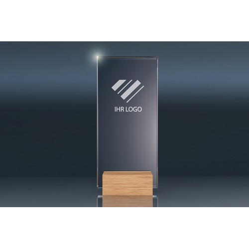 Crystal Trophy WOODEN STAND (M)