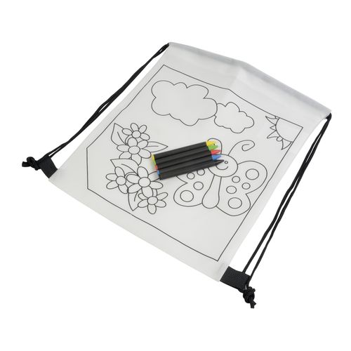 5 wax with cylindrical cross-sections, in non-woven colorable mini bagpack