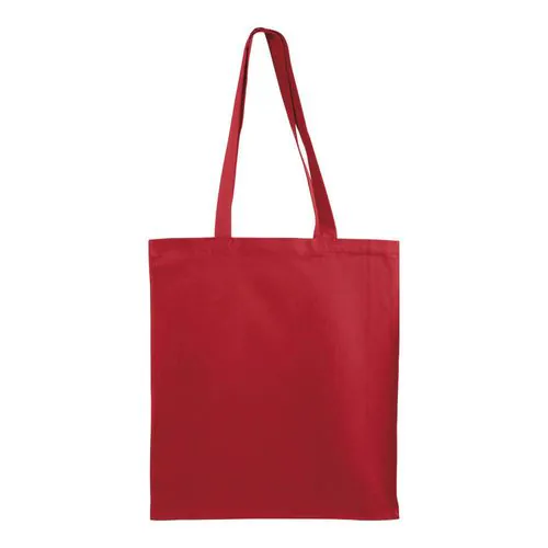 Sac shopping en coton 180 g/m2 avec anses longues et soufflet Sac shopping en coton 180 g/m2 avec anses longues et soufflet