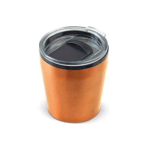 Double walled coffee mug metallic 180ml