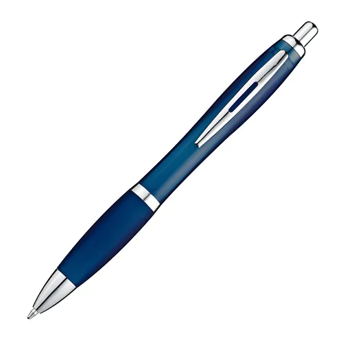 Transparent ball pen with rubber grip Transparent ball pen with rubber grip