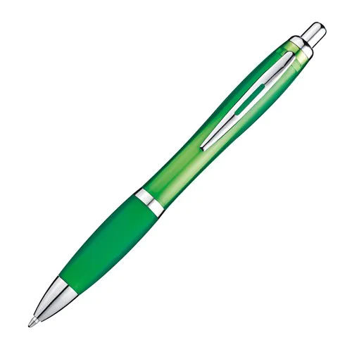 Transparent ball pen with rubber grip Transparent ball pen with rubber grip