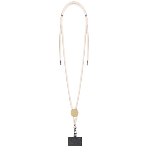 PORTE-BADGE AVEC SUPPORT TÉLÉPHONE, EN COTON, BAMBOU ET POLYESTER