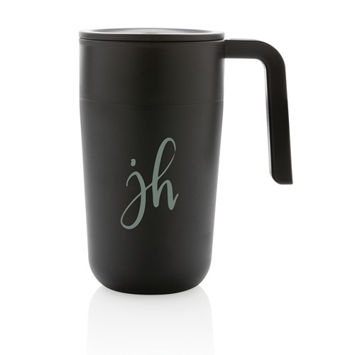 GRS Recycled PP and SS mug with handle GRS Recycled PP and SS mug with handle