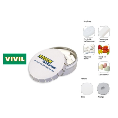 Click-Tin-75, Peppermint Dragees (Tin)