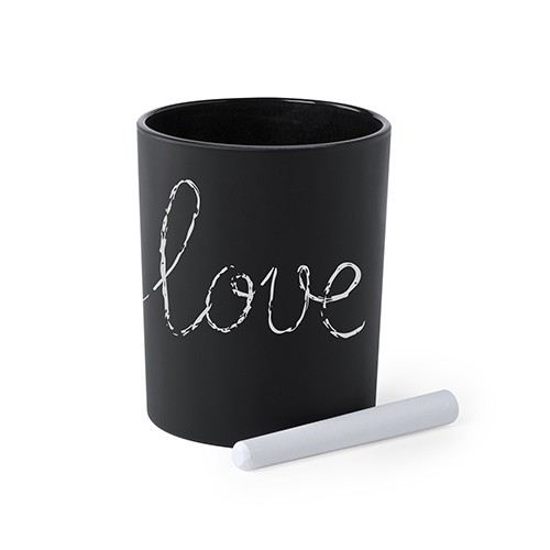 Candle slate jar with chalk Fersinone Candle slate jar with chalk Fersinone