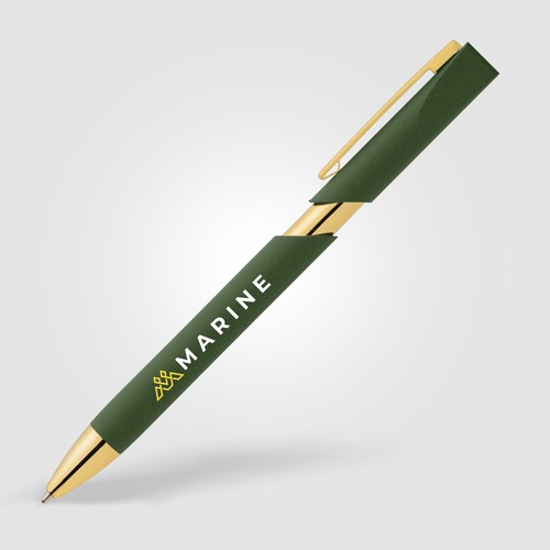 Aurelia Recycled Plastic Gold Trim Pen