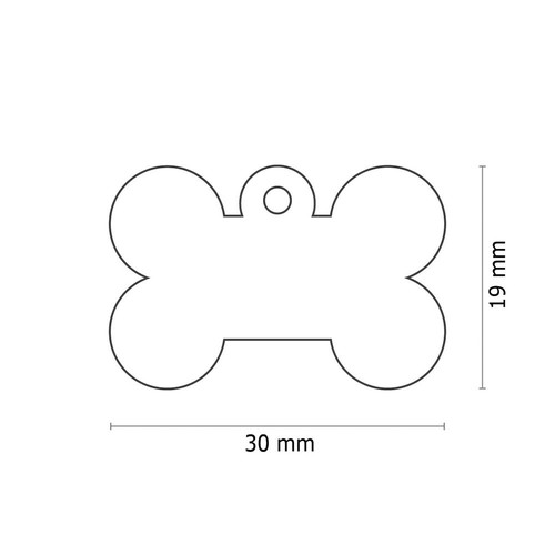 PENDENTIF OS BLEU 19X30 mm