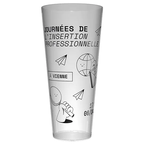 Vaso reutilizable y personalizable 50 cl - Impresión serigrafía 1 color Vaso reutilizable y personalizable 50 cl - Impresión serigrafía 1 color