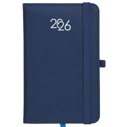 Agenda de poche hebdomadaire 2026, couverture rigide en PU thermocollé avec piqûres