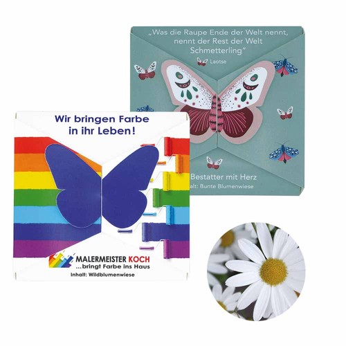 Closure – Butterfly Seed Card - Oxeye daisy