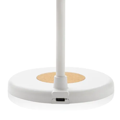 Zenara RCS recycled plastic and cork 15W wireless desk lamp
