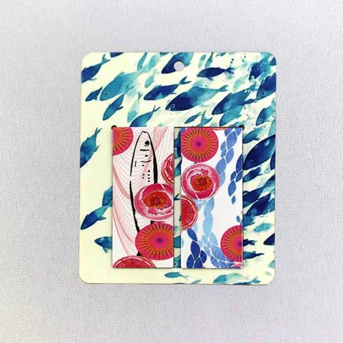 Cartela c/2 marcadores de libro imán pequeño personalizable