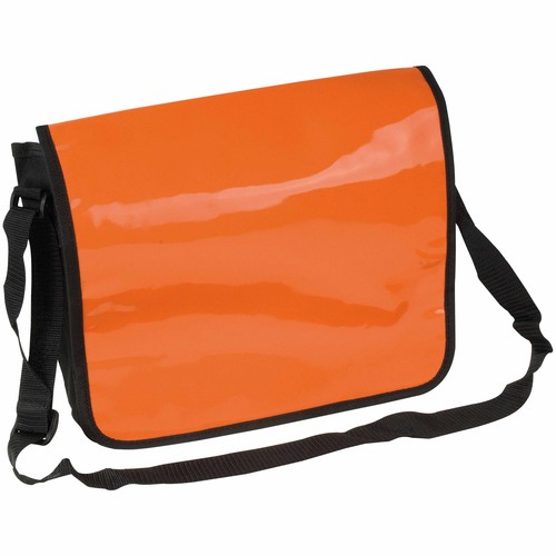 600D polyester book bag with adjustable shoulder strap and shiny PVC flap 600D polyester book bag with adjustable shoulder strap and shiny PVC flap