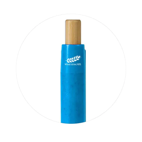 BALLPOINT PEN WITH BLUE REFILL IN WHEAT STRAW+ABS AND BAMBOO BALLPOINT PEN WITH BLUE REFILL IN WHEAT STRAW+ABS AND BAMBOO