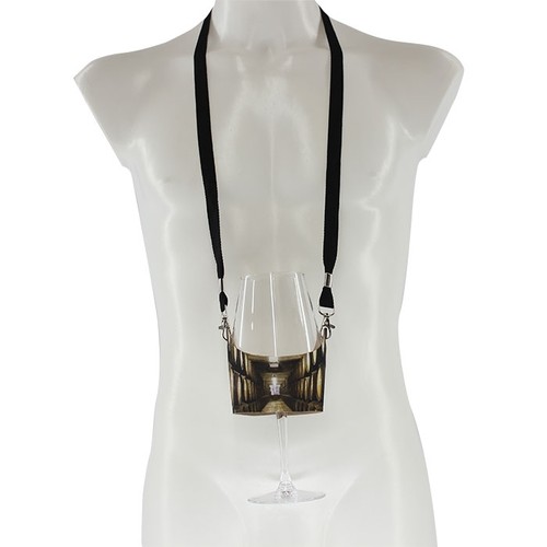 GRAND PORTE-GOBELET EN RPET PERSONNALISABLE AVEC LONGE GRAND PORTE-GOBELET EN RPET PERSONNALISABLE AVEC LONGE