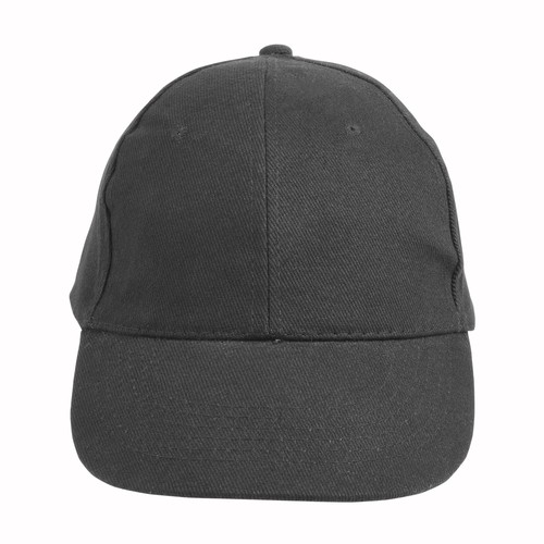 Thick cotton 6-panel cap with adjustable velcro strap