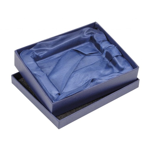 BLUE SATIN BOX BLUE 160X130X55 MM