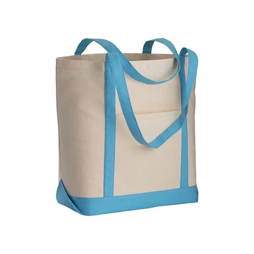 Bolsa con fuelle a la base de algodón natural Bolsa con fuelle a la base de algodón natural