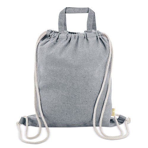 Shopping bag/drawstring backpack 150g/m2 Noir