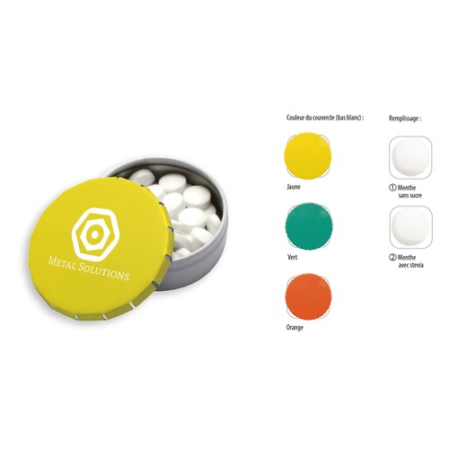 Click-Tin-45 Duo Colour, Peppermint-Pastille; Stevia Click-Tin-45 Duo Colour, Peppermint-Pastille; Stevia