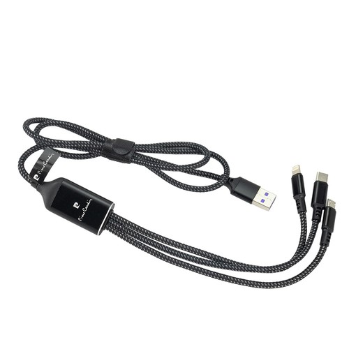 3 in 1 cable with elighted logo Pierre Cardin 3 in 1 cable with elighted logo Pierre Cardin