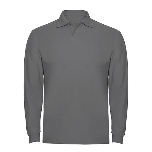 Polo de manga larga en piqué de algodón EMERA LONG