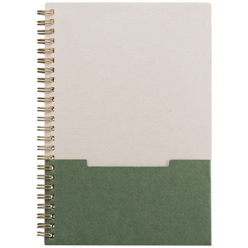 Lino FSC Paper Spiral Binding Vertical Pocket Notebook - A5