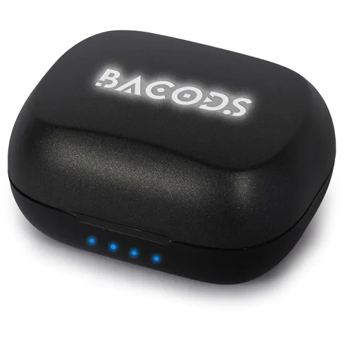 AURICULARES BLUETOOTH TWS CON LUZ LED EN PLÁSTICO ABS RECICLADO AURICULARES BLUETOOTH TWS CON LUZ LED EN PLÁSTICO ABS RECICLADO