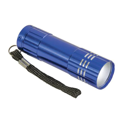 Aluminium COB LED (Chip On Board) torch with string (batteries NOT included)