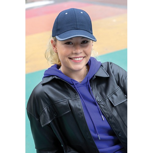 Impact AWARE™ Brushed rcotton 6 panel contrast cap 280gr Impact AWARE™ Brushed rcotton 6 panel contrast cap 280gr