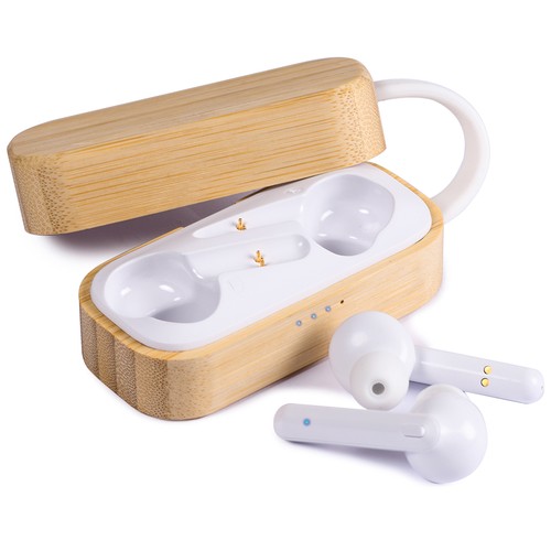 AURICOLARI BLUETOOTH TWS IN BAMBÙ E PLASTICA AURICOLARI BLUETOOTH TWS IN BAMBÙ E PLASTICA
