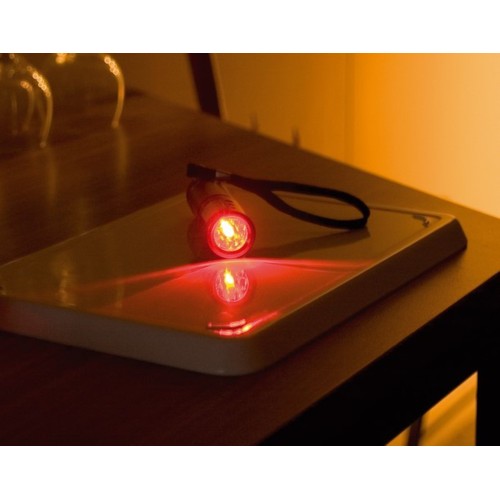 Metmaxx® LED MegaBeam safety lamp "PocketSecurity" silver