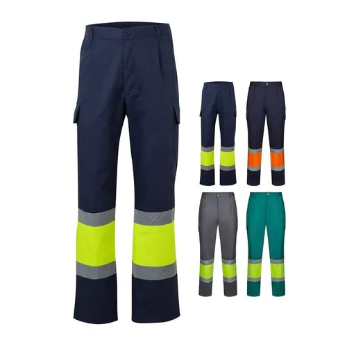 VL ARTEMIS. Pantalon bicolore en sergé (190g/m²), en coton (20%) et polyester (80%)