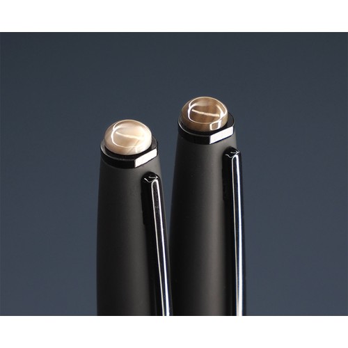 Parure de stylos avec pierre en Silex rayé