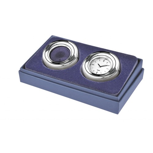 CLOCK WITH MAGNIFIER "DUO" - d=80 mm